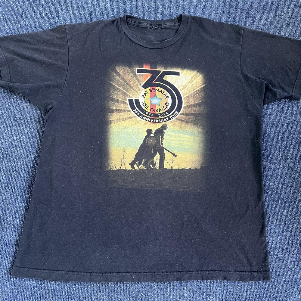 Pat Benatar Neil Giraldo Band Shirt Mens Large Black 35th‎ Anniversary Tour